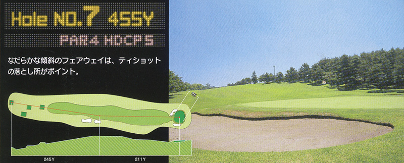 十和田国際カントリークラブ OUT7番ホール コース図