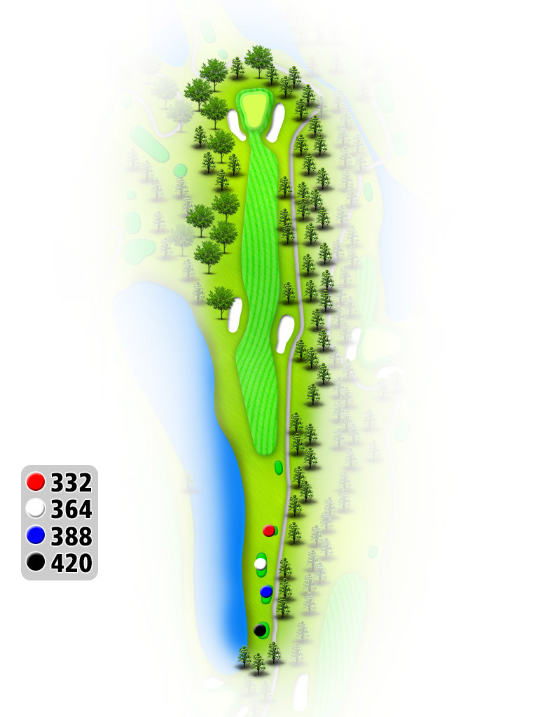 ワイルドダックカントリークラブ OUT5番ホール コース図