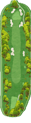 ＪＧＭベルエアゴルフクラブ OUT1番ホール コース図