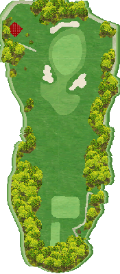 小郡カンツリー倶楽部 南コース5番ホール コース図