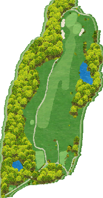 ひたち大宮ゴルフクラブ（旧：カバヤゴルフクラブ） 桜コース2番ホール コース図
