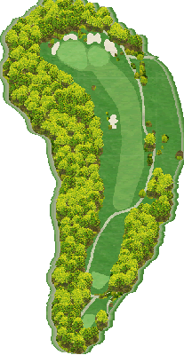 ひたち大宮ゴルフクラブ（旧：カバヤゴルフクラブ） 楓コース3番ホール コース図