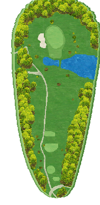 小千谷カントリークラブ IN13番ホール コース図