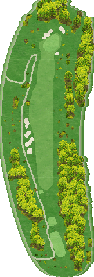 しぶかわカントリークラブ OUT3番ホール コース図