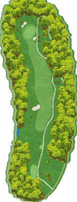 しぶかわカントリークラブ OUT6番ホール コース図