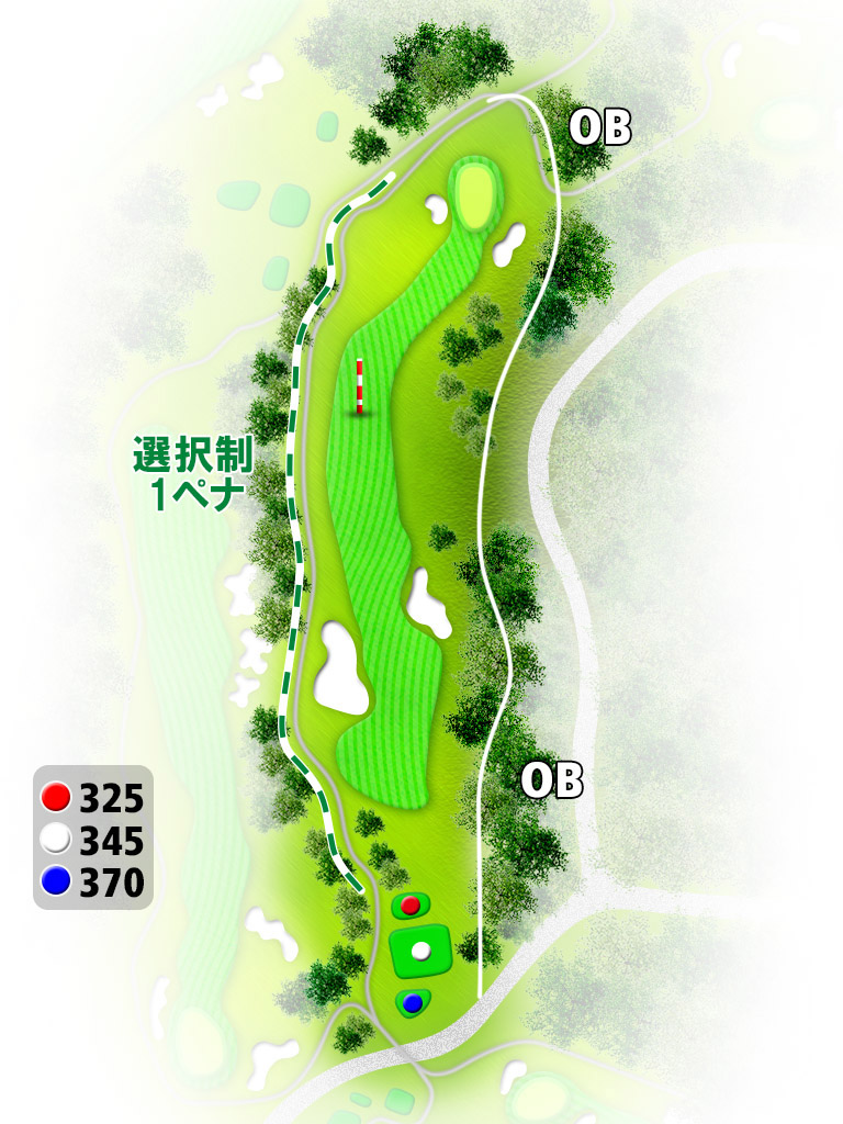 広陵カントリークラブ 南コース8番ホール コース図