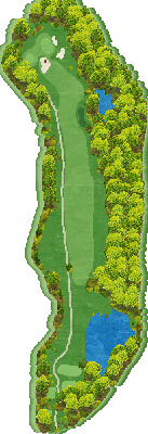 吉備高原カントリークラブ 芍薬1番ホール コース図