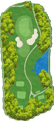 カメリアヒルズカントリークラブ OUT4番ホール コース図