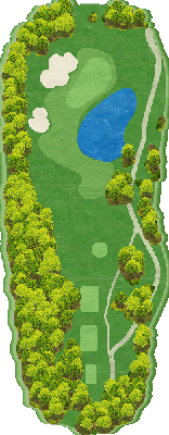 カメリアヒルズカントリークラブ OUT9番ホール コース図