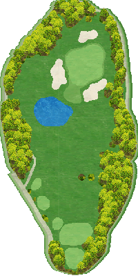 花屋敷ゴルフ倶楽部 ひろのコース OUT2番ホール コース図