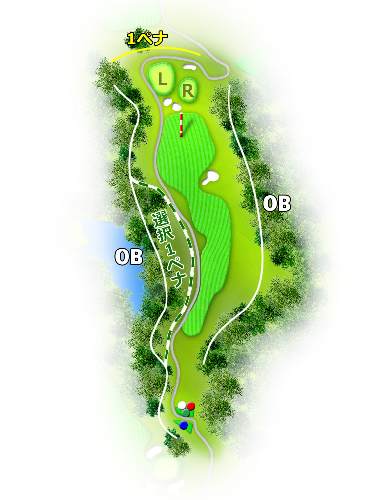 秩父国際カントリークラブ IN11番ホール コース図