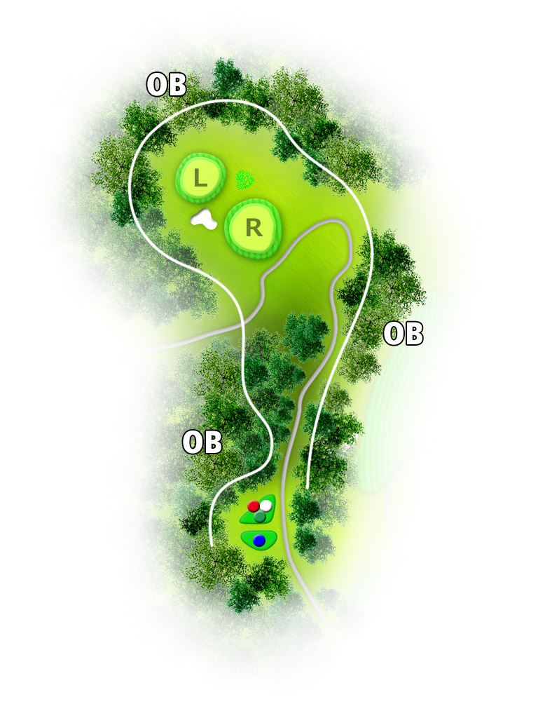 秩父国際カントリークラブ OUT7番ホール コース図