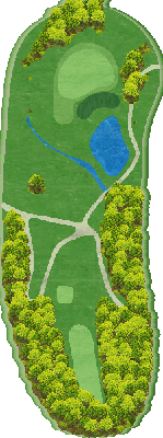 ときの郷ゴルフクラブ OUT2番ホール コース図