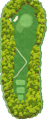 ときの郷ゴルフクラブ IN15番ホール コース図