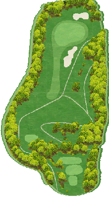 鳳鳴カントリークラブ（ホウメイＣＣ） 西コース4番ホール コース図