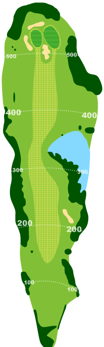 大石田ゴルフクラブ（ＯＩＳＨＩＤＡ ＧＯＬＦ ＣＬＵＢ） IN10番ホール コース図