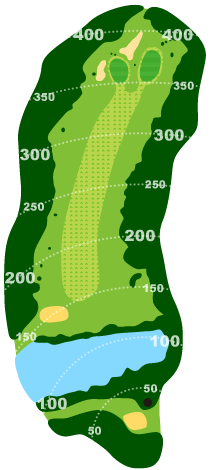 大石田ゴルフクラブ（ＯＩＳＨＩＤＡ ＧＯＬＦ ＣＬＵＢ） IN13番ホール コース図