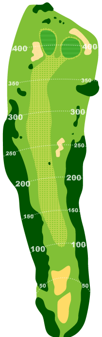 大石田ゴルフクラブ（ＯＩＳＨＩＤＡ ＧＯＬＦ ＣＬＵＢ） OUT3番ホール コース図