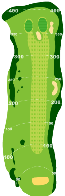 大石田ゴルフクラブ（ＯＩＳＨＩＤＡ ＧＯＬＦ ＣＬＵＢ） OUT4番ホール コース図
