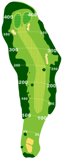 大石田ゴルフクラブ（ＯＩＳＨＩＤＡ ＧＯＬＦ ＣＬＵＢ） OUT6番ホール コース図