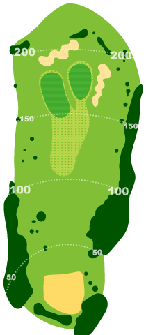 大石田ゴルフクラブ（ＯＩＳＨＩＤＡ ＧＯＬＦ ＣＬＵＢ） OUT8番ホール コース図