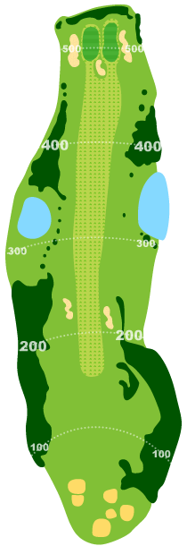 大石田ゴルフクラブ（ＯＩＳＨＩＤＡ ＧＯＬＦ ＣＬＵＢ） OUT9番ホール コース図