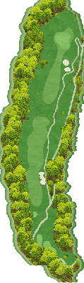 ＴＨＥ ＣＬＵＢ ｇｏｌｆ ｖｉｌｌａｇｅ OUT2番ホール コース図