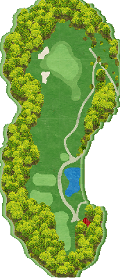 ＴＨＥ ＣＬＵＢ ｇｏｌｆ ｖｉｌｌａｇｅ OUT5番ホール コース図