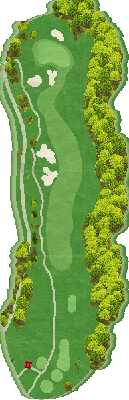 ＴＨＥ ＣＬＵＢ ｇｏｌｆ ｖｉｌｌａｇｅ IN1番ホール コース図