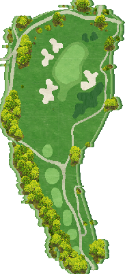 ＴＨＥ ＣＬＵＢ ｇｏｌｆ ｖｉｌｌａｇｅ IN4番ホール コース図