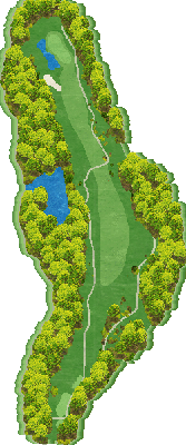 ゴルフ５カントリーオークビレッヂ（旧：オークビレッヂＧＣ） OUT3番ホール コース図