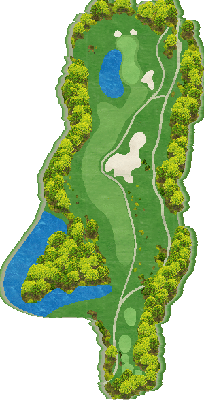 ゴルフ５カントリーオークビレッヂ（旧：オークビレッヂＧＣ） IN11番ホール コース図