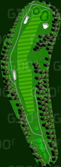 立川国際カントリー倶楽部 奥多摩OUT3番ホール コース図