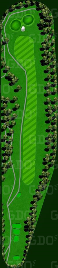 立川国際カントリー倶楽部 奥多摩OUT6番ホール コース図