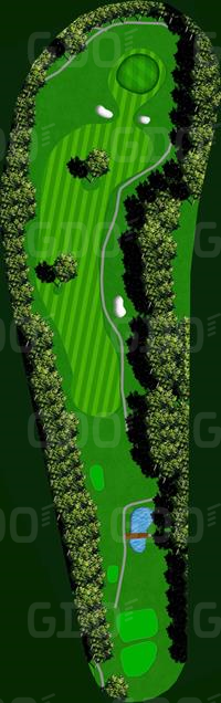 小長井カントリークラブ OUT6番ホール コース図