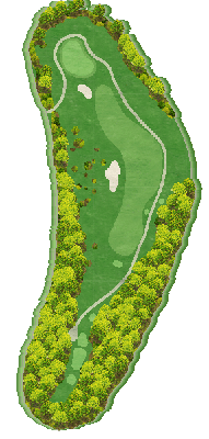 ＪＧＭおごせゴルフクラブ OUT5番ホール コース図
