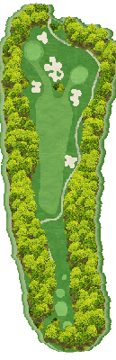 山陽グリーンゴルフコース OUT8番ホール コース図