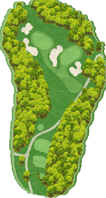 山陽グリーンゴルフコース IN11番ホール コース図