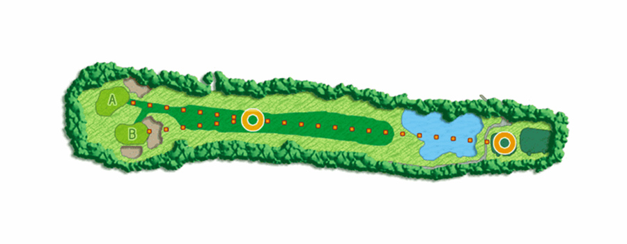 相模原ゴルフクラブ 東OUT（Par74設定）7番ホール コース図