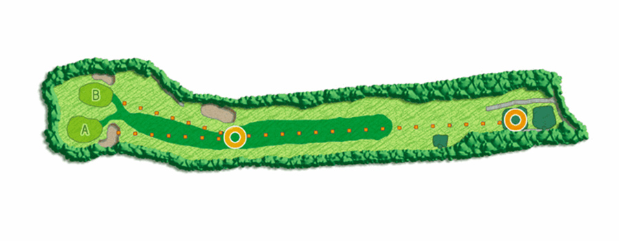 相模原ゴルフクラブ 東IN（Par74設定）13番ホール コース図