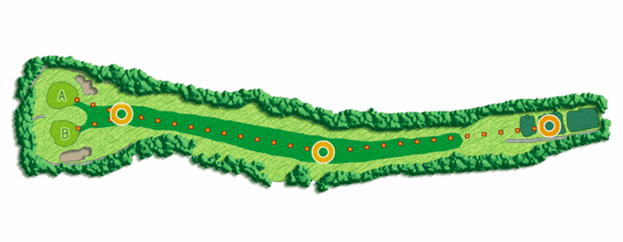 相模原ゴルフクラブ 西OUT7番ホール コース図