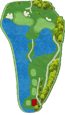 溝辺カントリークラブ OUT7番ホール コース図