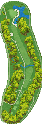 鷹の巣ゴルフクラブ IN18番ホール コース図