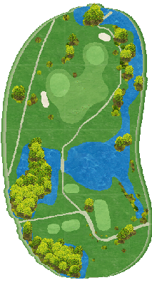 ニッソーカントリークラブ OUT4番ホール コース図