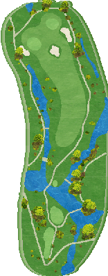ニッソーカントリークラブ OUT5番ホール コース図
