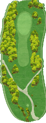 天野山パブリックゴルフ場 OUT3番ホール コース図