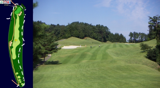 フォーレスト福井ゴルフクラブ IN14番ホール コース図