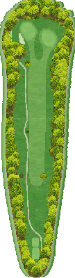 富士見高原ゴルフコース OUT2番ホール コース図