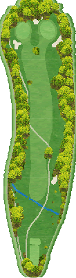 富士見高原ゴルフコース OUT4番ホール コース図
