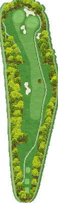 富士見高原ゴルフコース OUT5番ホール コース図